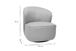 Miliboo Design-Drehsessel aus beigem Stoff mit strukturiertem Samteffekt AMBER* Design-sessel|Sessel