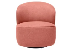 Miliboo Design-Drehsessel aus rostbraunem Stoff mit strukturiertem Samteffekt AMBER* Design-sessel|Sessel