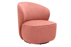 Miliboo Design-Drehsessel aus rostbraunem Stoff mit strukturiertem Samteffekt AMBER* Design-sessel|Sessel