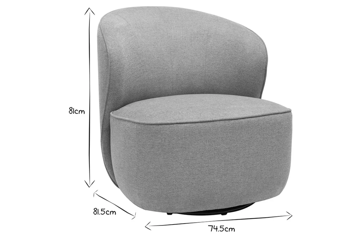 Miliboo Design-Drehsessel aus rostbraunem Stoff mit strukturiertem Samteffekt AMBER* Design-sessel|Sessel