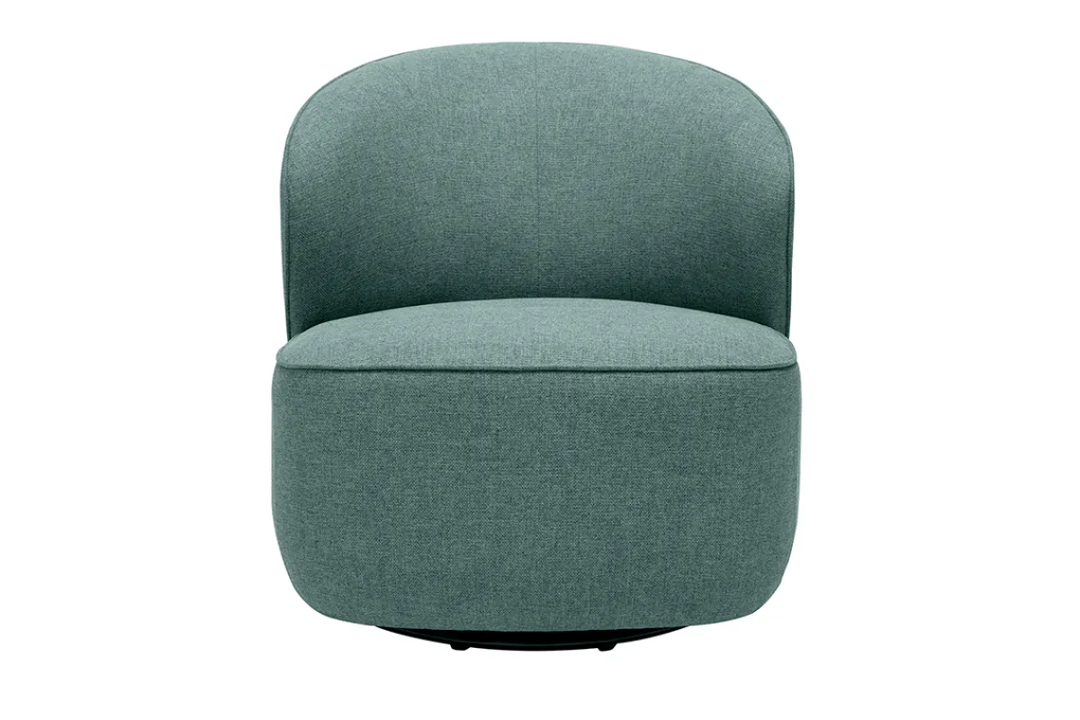 Miliboo Design-Drehsessel mit graugrünem Stoffbezug AMBER* Design-sessel|Sessel