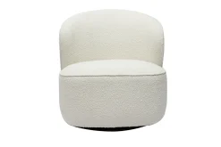 Miliboo Design-Drehsessel mit weißem Stoff mit Bouclé-Wolleffekt AMBER* Design-sessel|Sessel