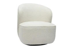 Miliboo Design-Drehsessel mit weißem Stoff mit Bouclé-Wolleffekt AMBER* Design-sessel|Sessel