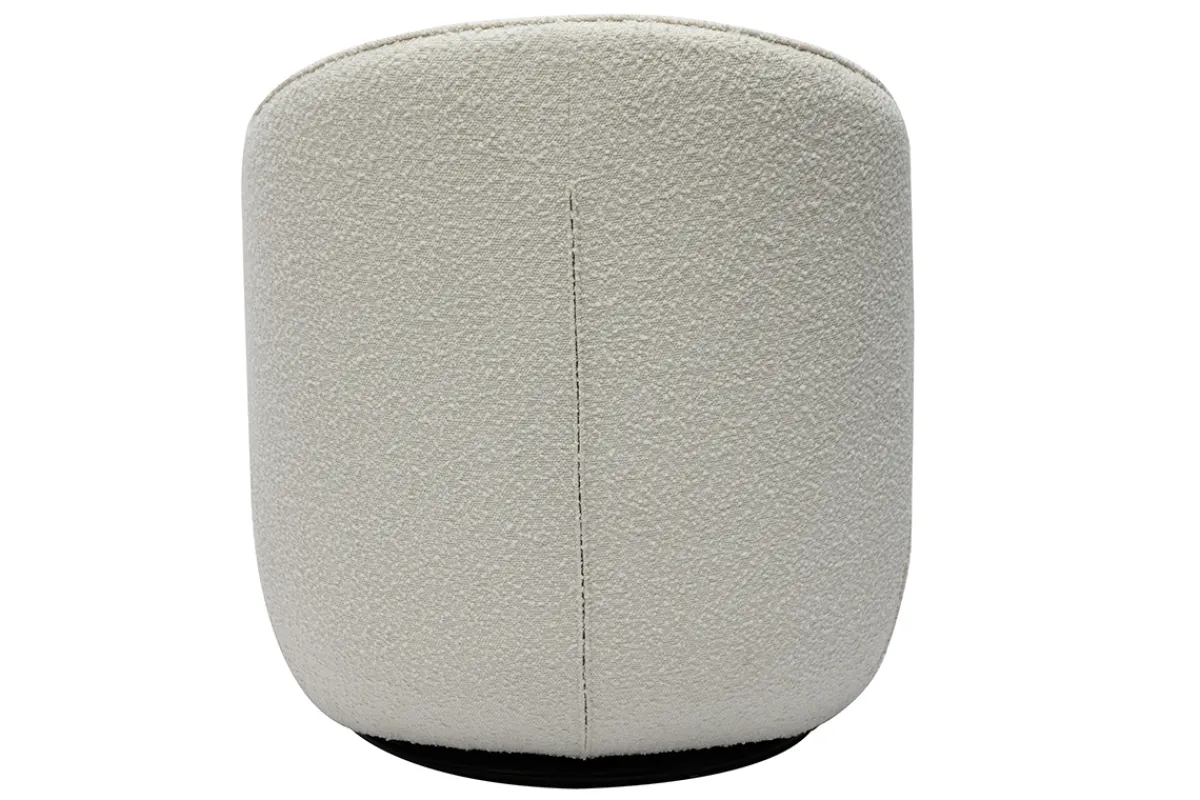 Miliboo Design-Drehsessel mit weißem Stoff mit Bouclé-Wolleffekt AMBER* Design-sessel|Sessel