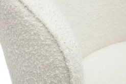 Miliboo Design-Drehsessel mit weißem Stoff mit Bouclé-Wolleffekt AMBER* Design-sessel|Sessel