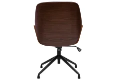 Miliboo Design-Drehstuhl MARLOW Schwarz, dunkles Holz und schwarzes Metall 360° drehbar* Bürostühle|Bürostuhl Zum Kleinen Preis