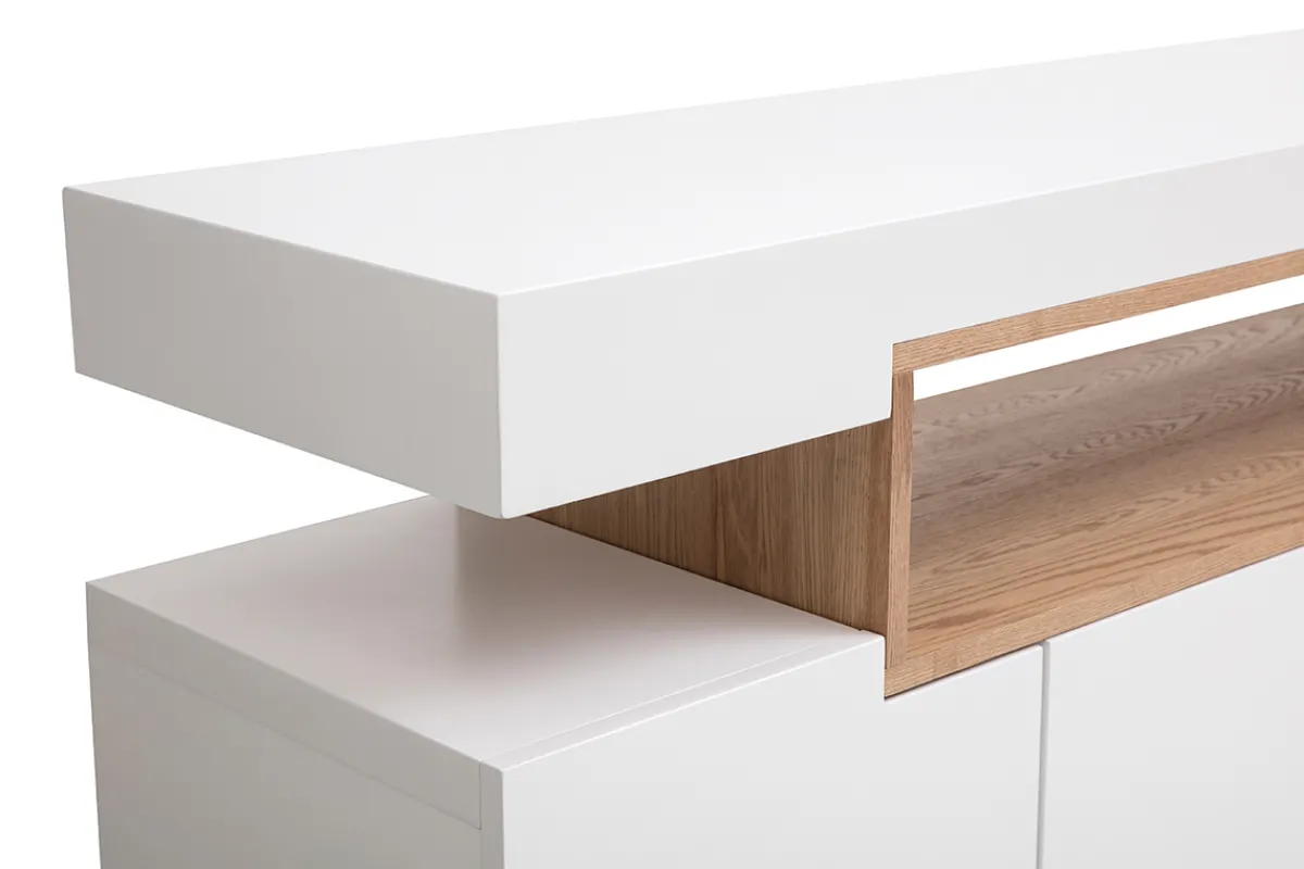 Miliboo Designer-Anrichte und Holznische weiß matt LIVO* Sideboards