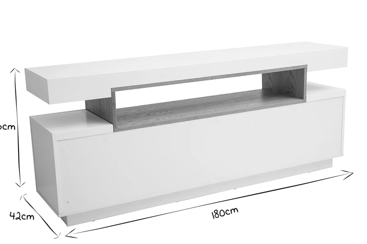 Miliboo Designer-Anrichte und Holznische weiß matt LIVO* Sideboards