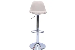 Miliboo Designer-Barhocker aus beigem samtigem Stoff im 2er-Set STEEVY* Barhocker