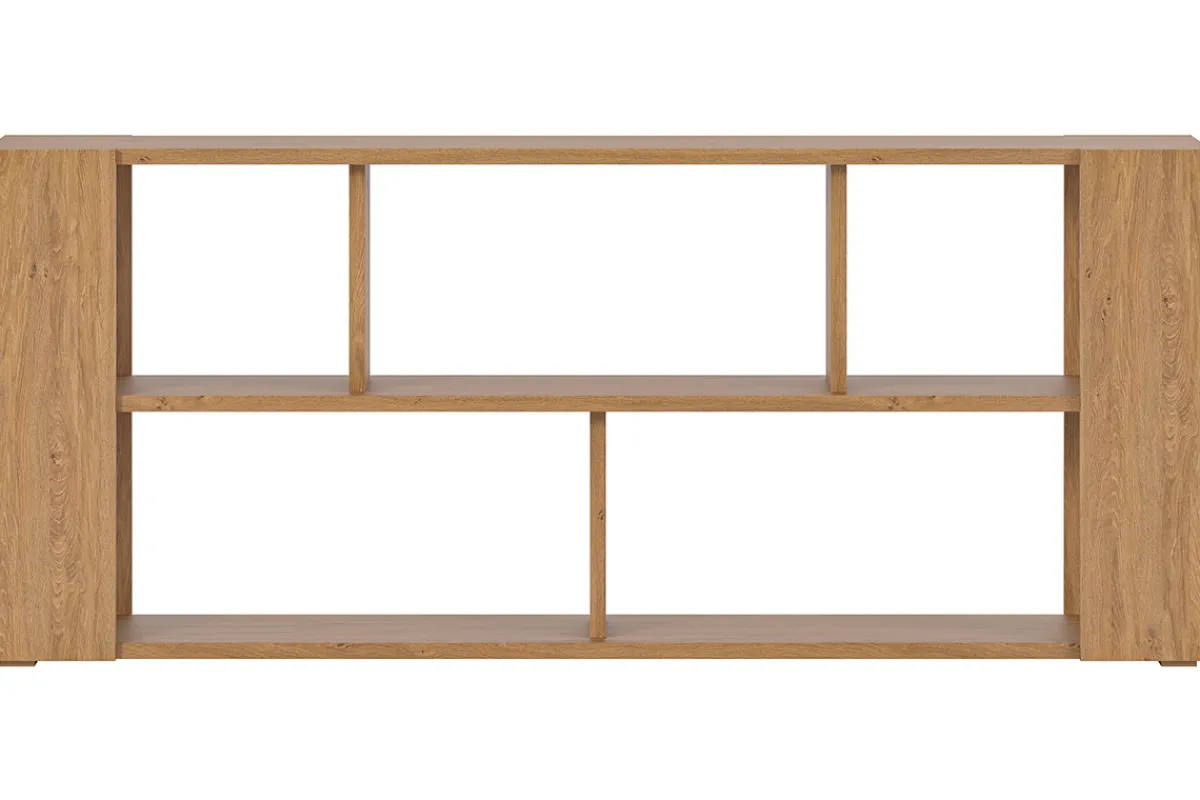 Miliboo Designer-Bücherregal niedrig Eichenholz L168 cm MUSSO* Bücherregale|Bücherregale
