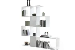 Miliboo Designer-Bücherregal und Trennwand glänzend weiß lackiert H147 cm COMO* Bücherregale|Bücherregale