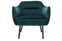 Miliboo Designer-Samtsessel petrolfarben LAURENS* Design-sessel|Sessel