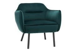 Miliboo Designer-Samtsessel petrolfarben LAURENS* Design-sessel|Sessel