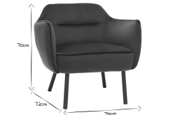 Miliboo Designer-Samtsessel petrolfarben LAURENS* Design-sessel|Sessel
