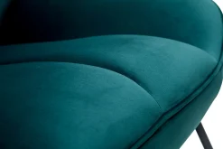 Miliboo Designer-Schaukelstuhl aus petrolblauem Samt BILLIE* Schaukelstühle|Sessel