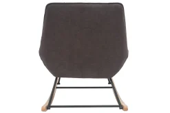 Miliboo Designer-Schaukelstuhl aus Stoff in dunkelgrauem Samteffekt BILLIE* Design-sessel|Schaukelstühle