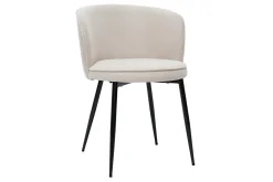 Miliboo Designer-Stühle aus beigem Stoff mit Samteffekt 2er-Set SERIF* Design-stühle