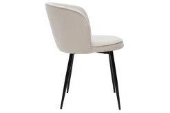 Miliboo Designer-Stühle aus beigem Stoff mit Samteffekt 2er-Set SERIF* Design-stühle