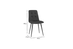 Miliboo Designer-Stühle gepolstert aus petrolblauem Samt und schwarzem Metall 2er-Set ESCAPE* Design-stühle