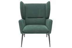 Miliboo Designer-Stoffsessel aus grünem strukturiertem Samtstoff COME* Design-sessel|Sessel