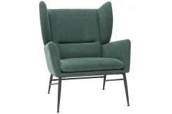 Miliboo Designer-Stoffsessel aus grünem strukturiertem Samtstoff COME* Design-sessel|Sessel