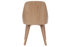 Miliboo Designer-Stuhl aus zwei Materialien weiß und helles Holz FLUFFY* Design-sessel|Design-stühle