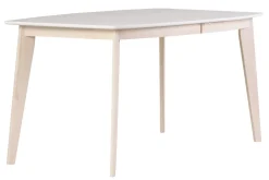 Miliboo Design-Esstisch ausziehbar Weiß und helles Holz L150-200 LEENA* Ausziehtische