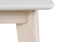 Miliboo Design-Esstisch ausziehbar Weiß und helles Holz L150-200 LEENA* Ausziehtische
