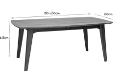 Miliboo Design-Esstisch ausziehbar Nussbaum L180-230 FIFTIES* Ausziehtische