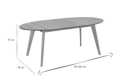 Miliboo Design-Esstisch ausziehbar Eiche L150-200 MARIK* Ausziehtische