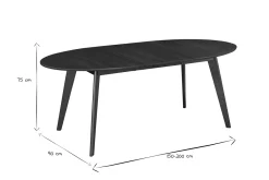 Miliboo Design-Esstisch ausziehbar Nussbaum L150-200 MARIK* Ausziehtische
