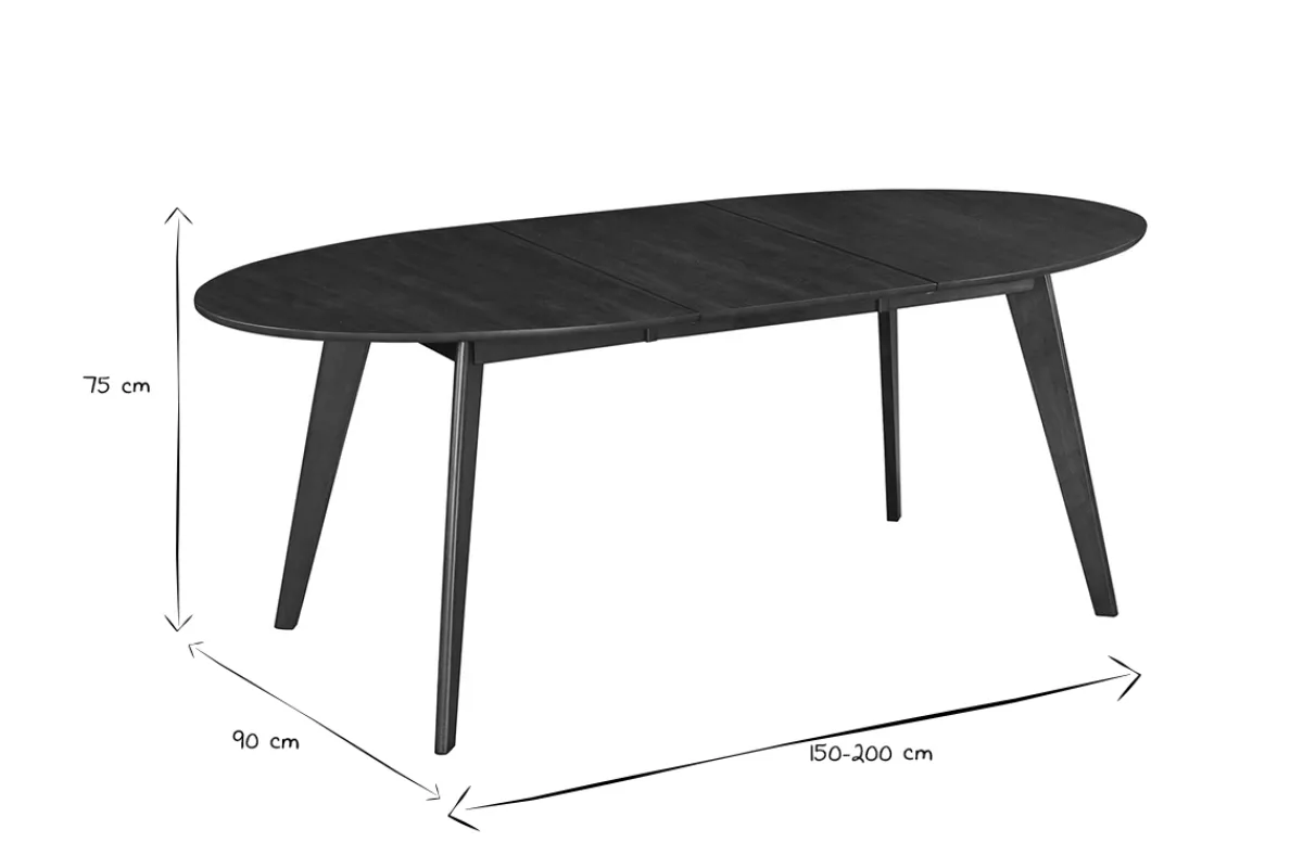 Miliboo Design-Esstisch ausziehbar Nussbaum L150-200 MARIK* Ausziehtische