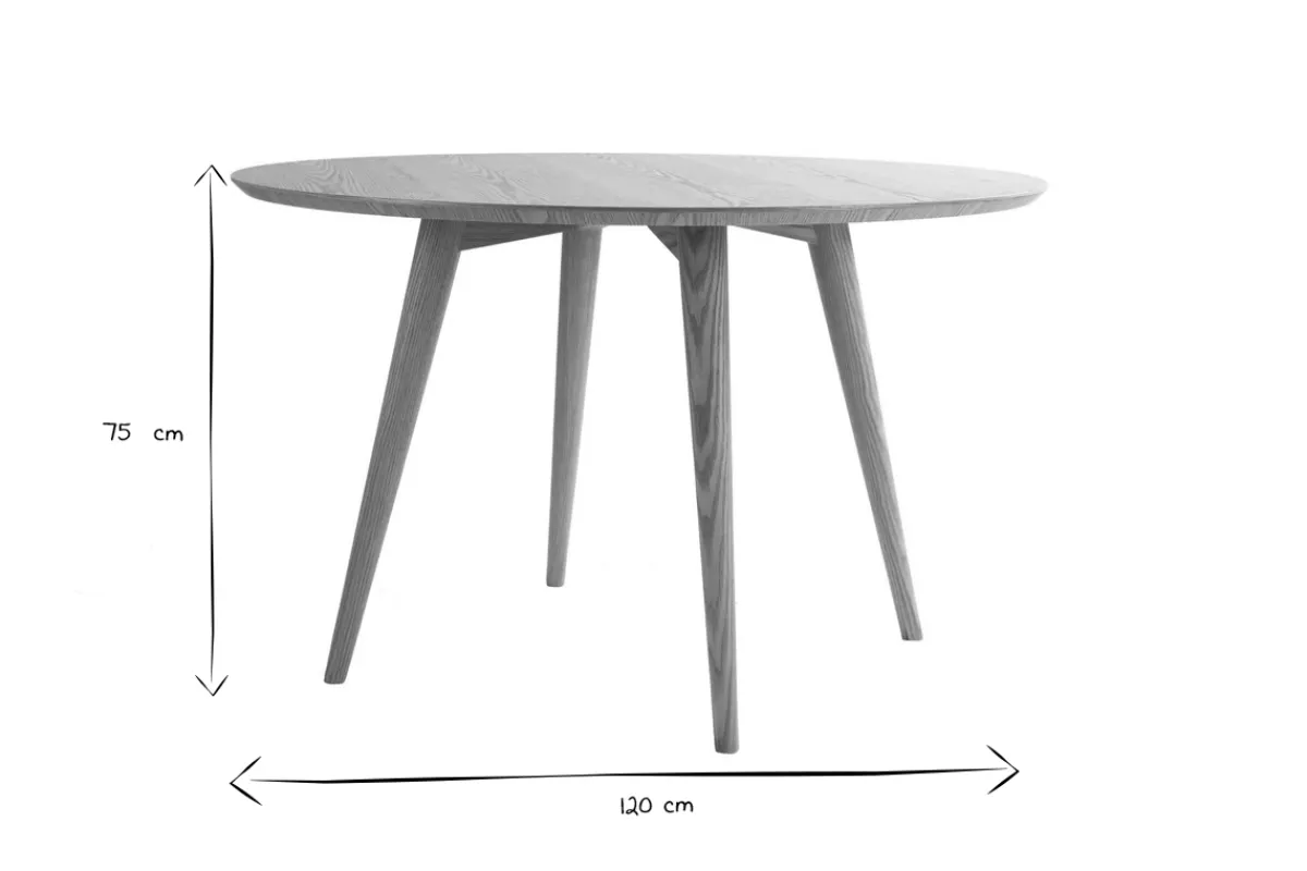 Miliboo Design-Esstisch Esche D120 LIVIA* Esstische