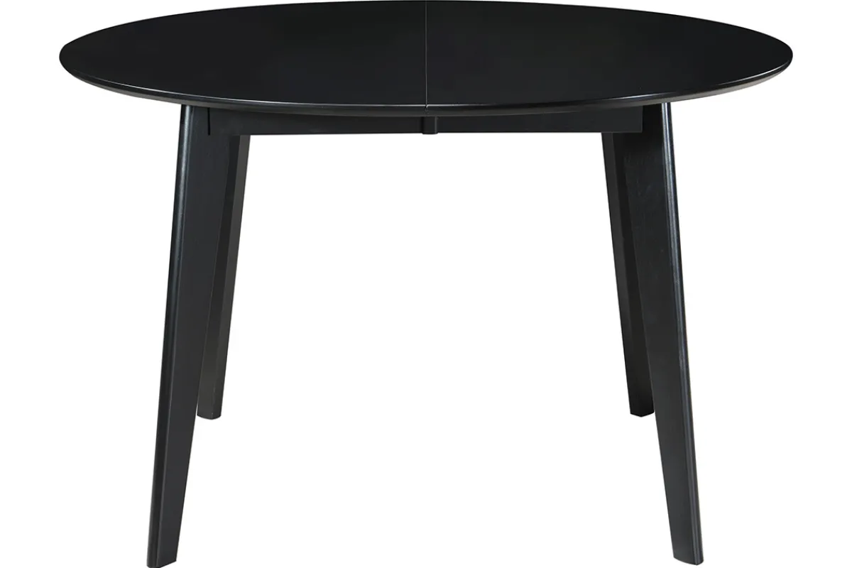 Miliboo Design-Esstisch rund ausziehbar Schwarz L120-150 LEENA* Ausziehtische