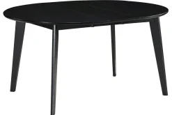 Miliboo Design-Esstisch rund ausziehbar Schwarz L120-150 LEENA* Ausziehtische