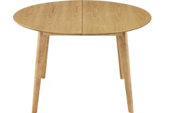 Miliboo Design-Esstisch rund ausziehbar Eiche L120-150 LEENA* Ausziehtische