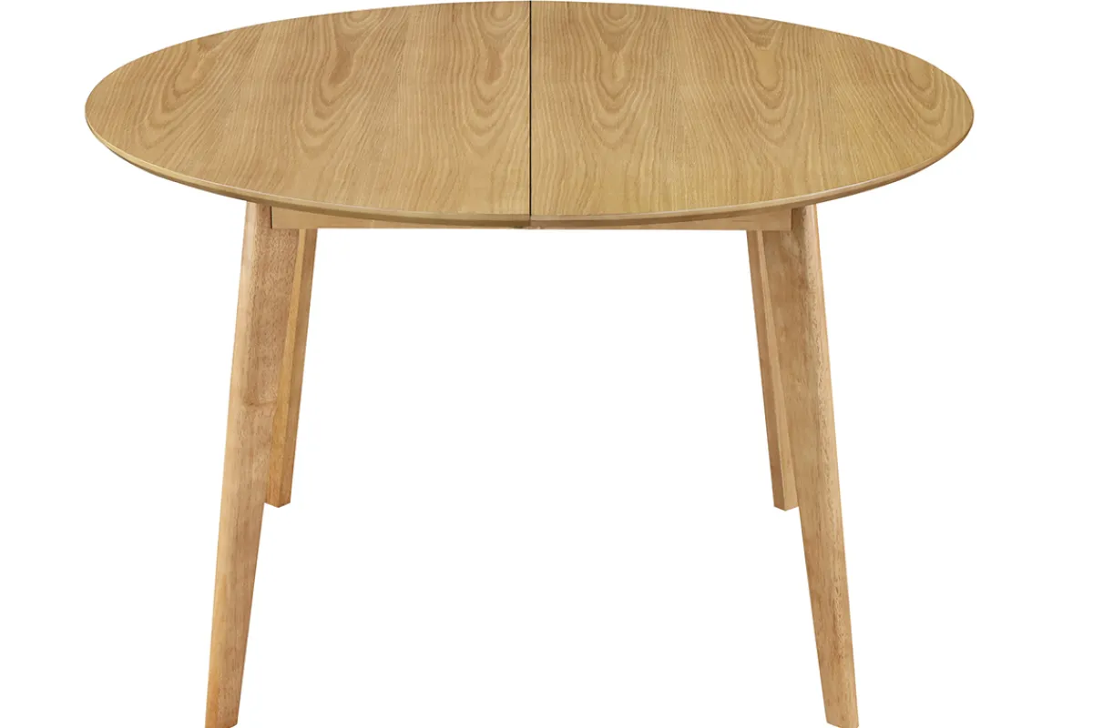 Miliboo Design-Esstisch rund ausziehbar Eiche L120-150 LEENA* Ausziehtische