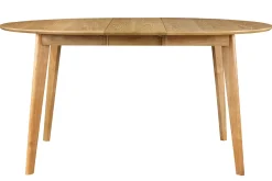 Miliboo Design-Esstisch rund ausziehbar Eiche L120-150 LEENA* Ausziehtische