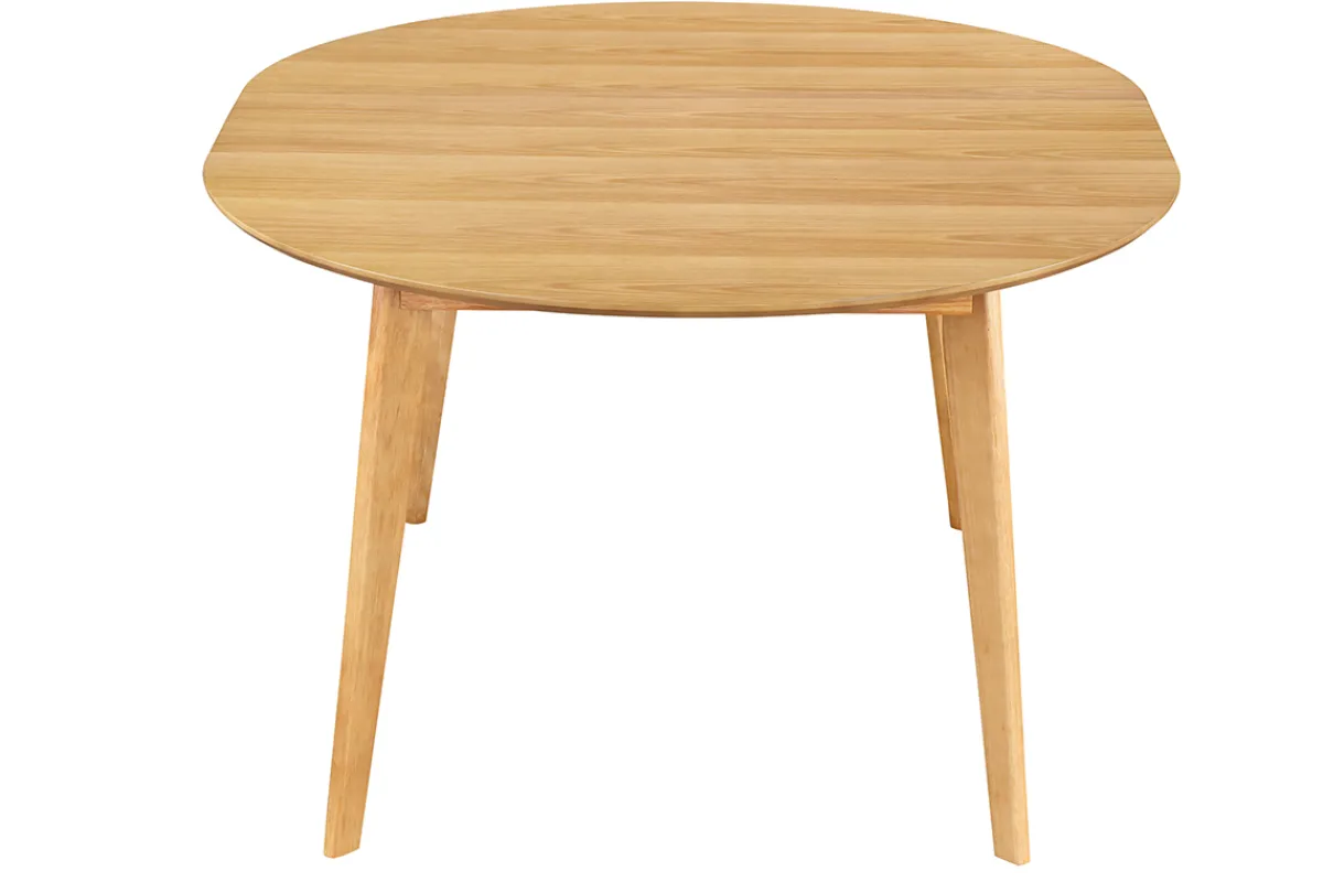 Miliboo Design-Esstisch rund ausziehbar Eiche L120-150 LEENA* Ausziehtische
