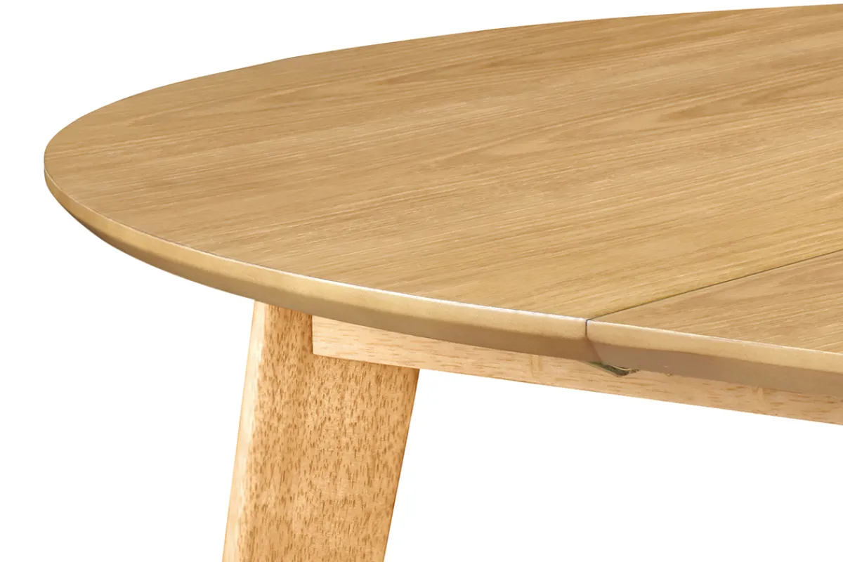 Miliboo Design-Esstisch rund ausziehbar Eiche L120-150 LEENA* Ausziehtische