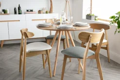 Miliboo Design-Esstisch rund Eschenholz D90 ARTIK* Esstische