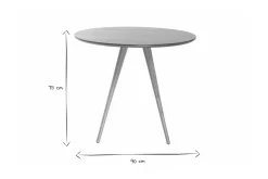 Miliboo Design-Esstisch rund Nussbaum D90 ARTIK* Esstische