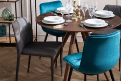 Miliboo Design-Esstisch rund Nussbaum D106 WALFORD* Esstische