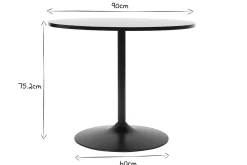 Miliboo Design-Esstisch rund Schwarz D90 CALISTA* Esstische