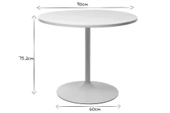 Miliboo Design-Esstisch Weiß D90 CALISTA* Esstische
