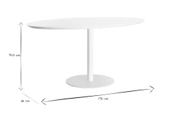 Miliboo Design-Esstisch Weiß L169 HALIA* Esstische