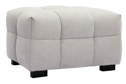 Miliboo Design-Fußstütze mit beigem Stoff im Samtdesign CORTO* Sitzsäcke|Sitzsäcke