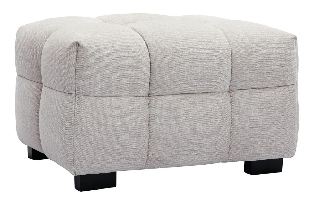 Miliboo Design-Fußstütze mit beigem Stoff im Samtdesign CORTO* Sitzsäcke|Sitzsäcke