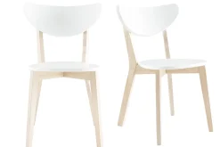 Miliboo Design-Holzstuhl mit Weiß LEENA (2 Stck.)* Design-stühle|Holzstühle