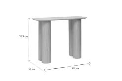 Miliboo Design-Konsole aus hellem Holz B100 cm FOLEEN* Konsolentische